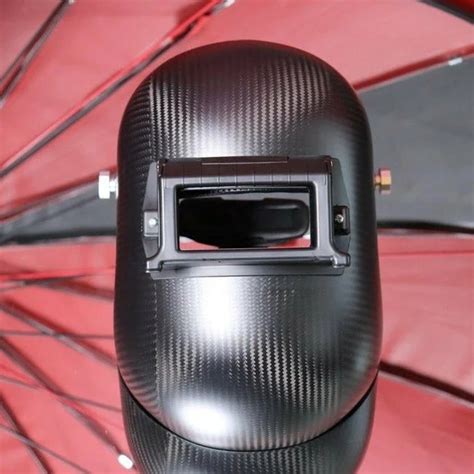 Carbon Fiber Welding Hood "Chopped Top" with Premium leather 245. . Carbon fiber sugar scoop welding hood